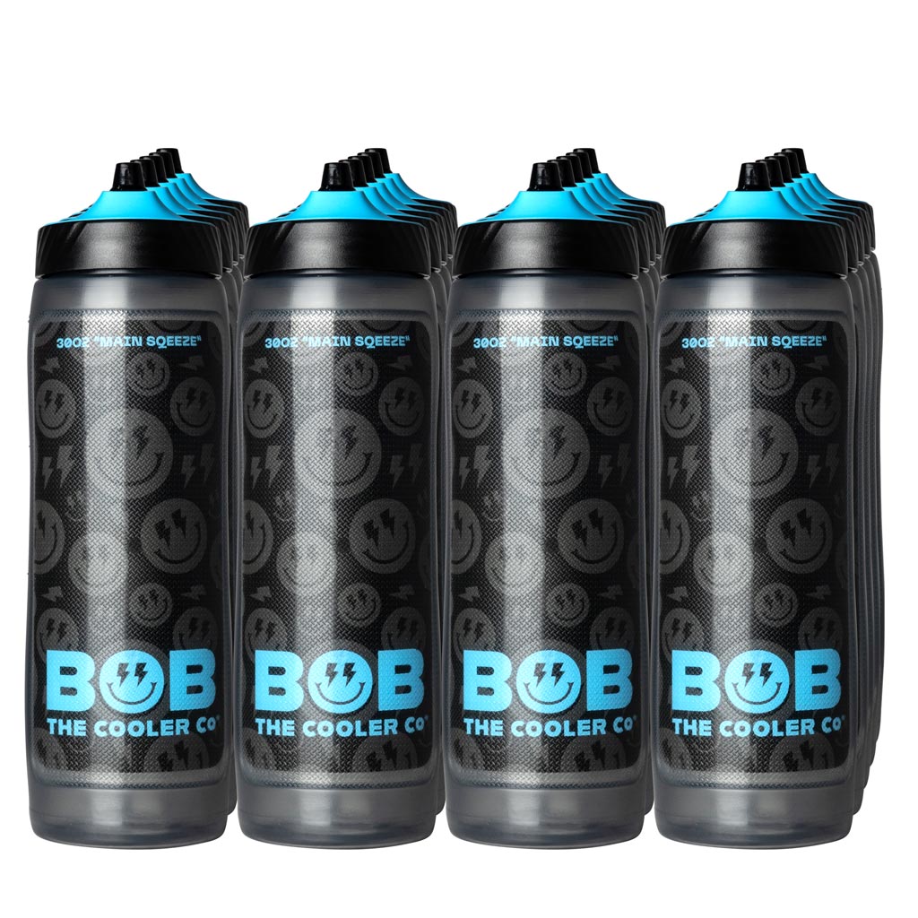 A case of Main Squeeze water bottles.