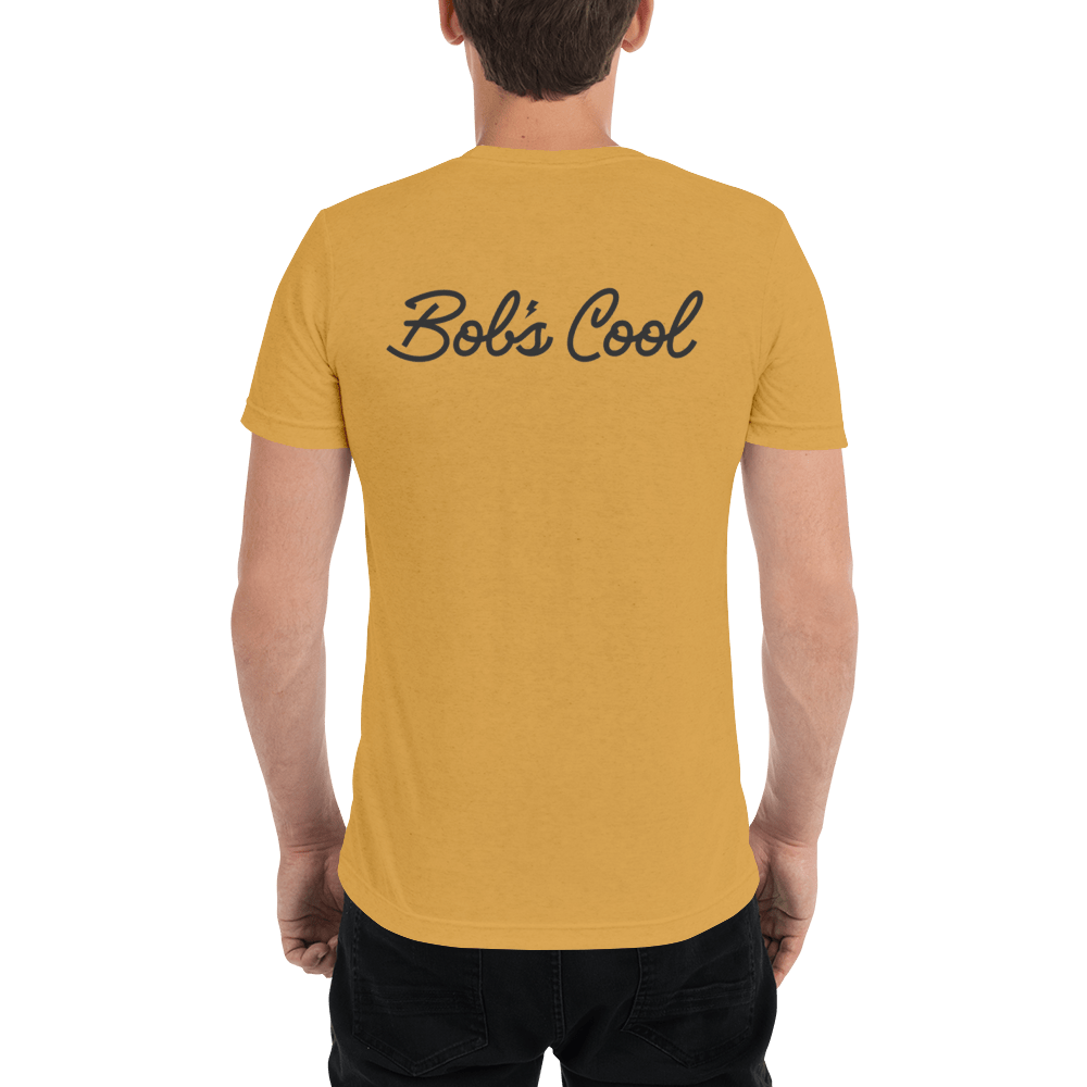 The Bob T - Short sleeve yellow t-shirt - Back view.