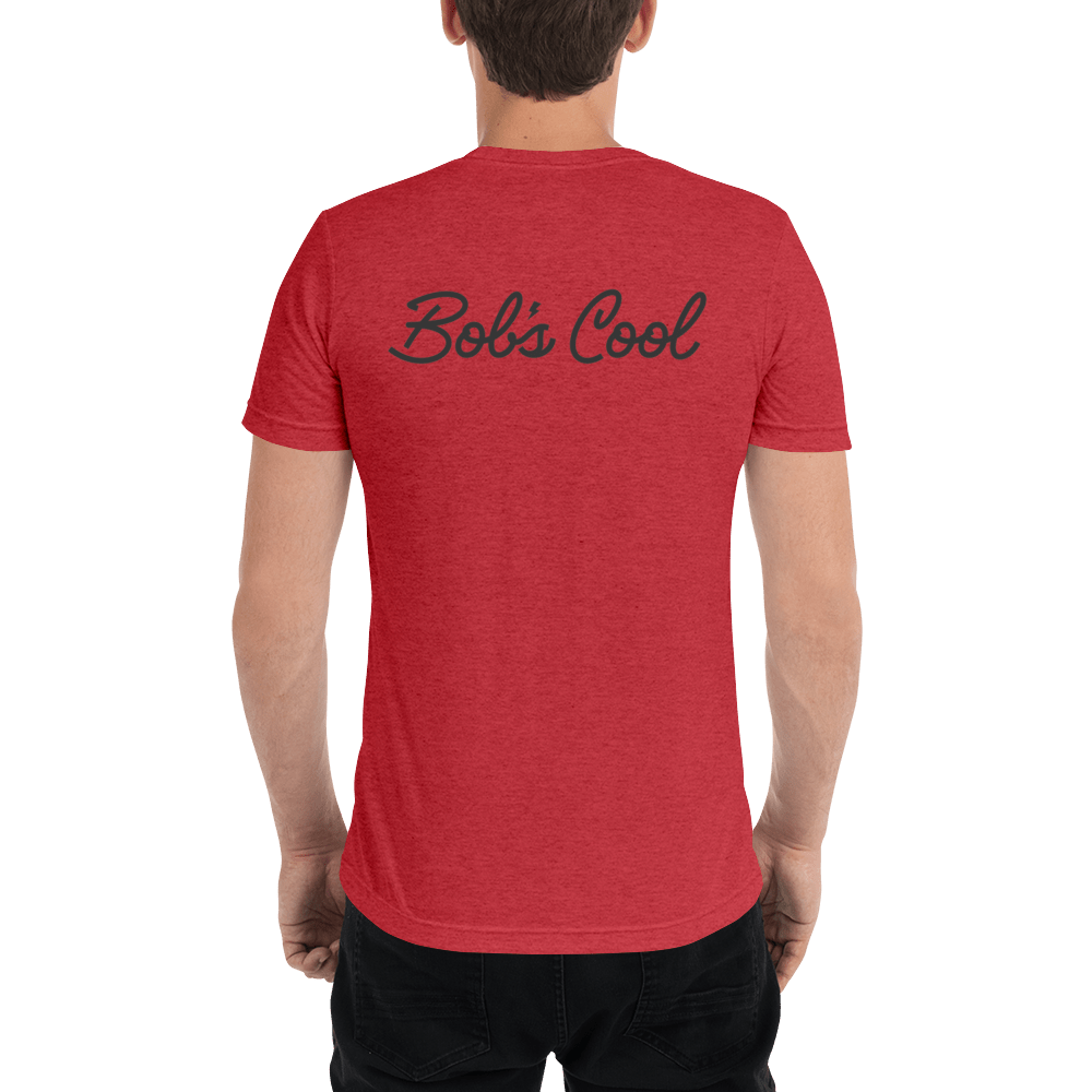 The Bob T - Short sleeve red t-shirt - Back view.