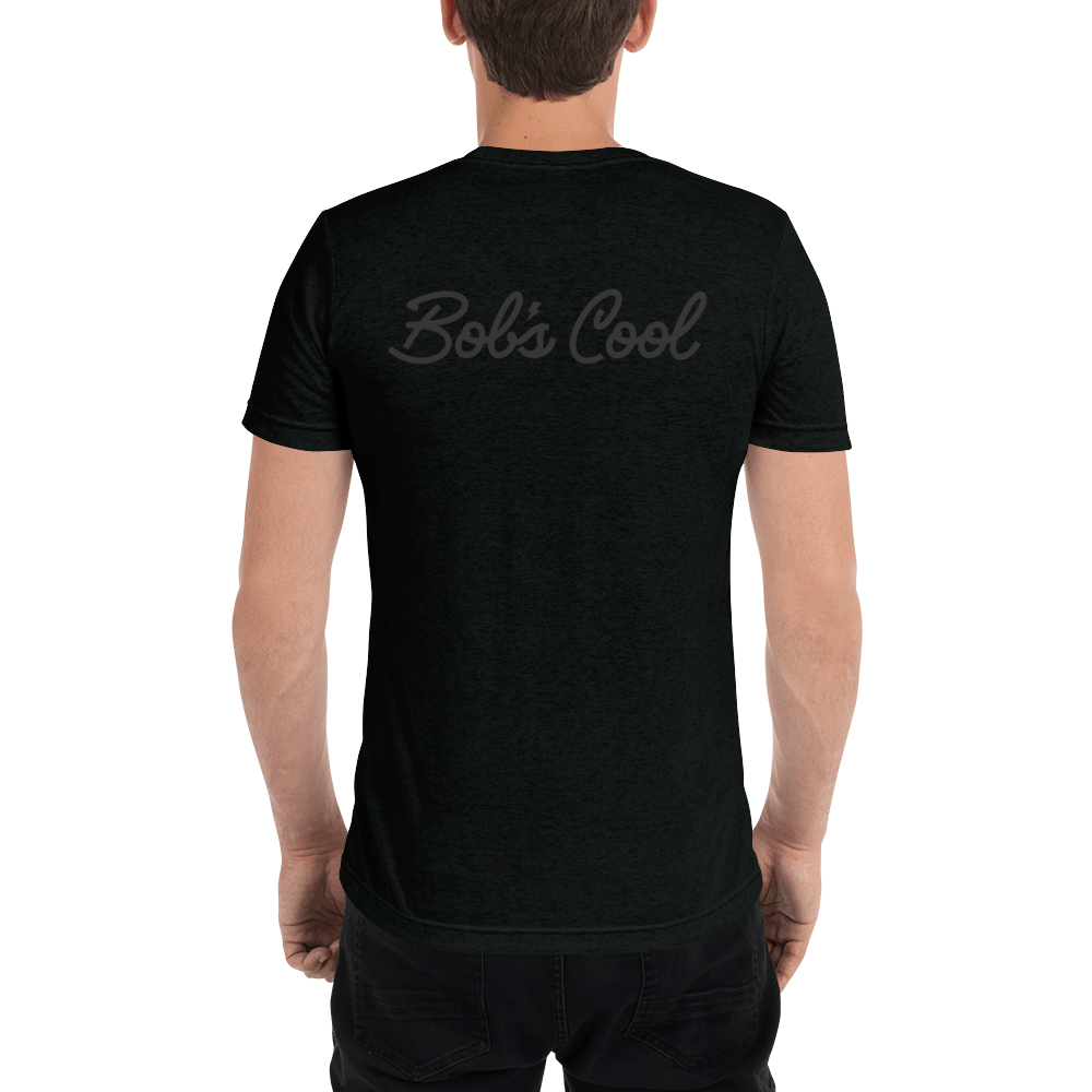 The Bob T - Short sleeve black t-shirt - Back view.