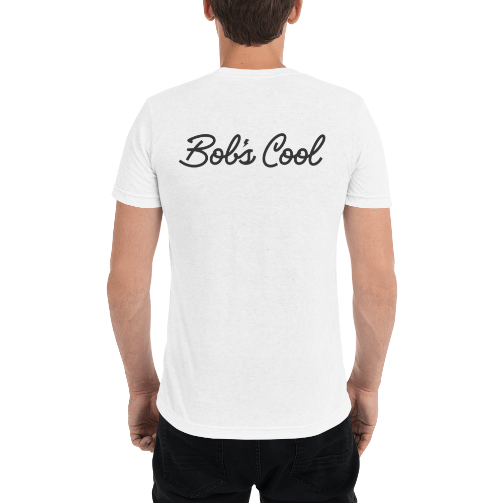 The Bob T - Short sleeve white t-shirt - Back view.