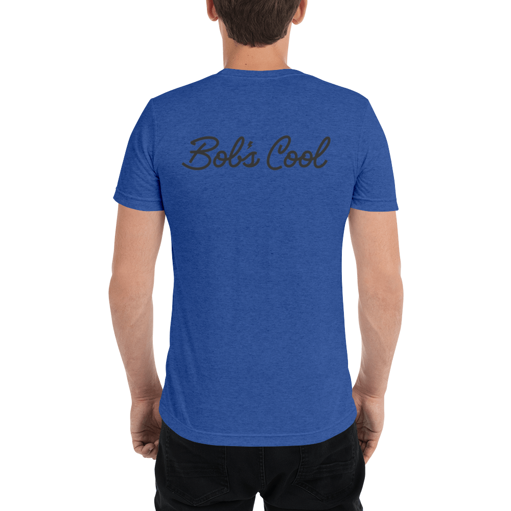 The Bob T - Short sleeve blue t-shirt - Back view.