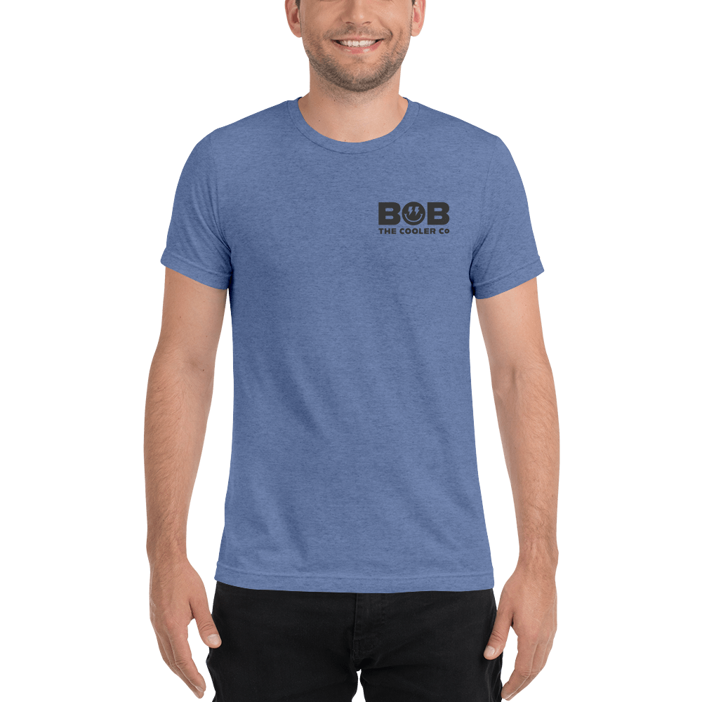 The Bob T - Short sleeve light blue t-shirt - Front view.